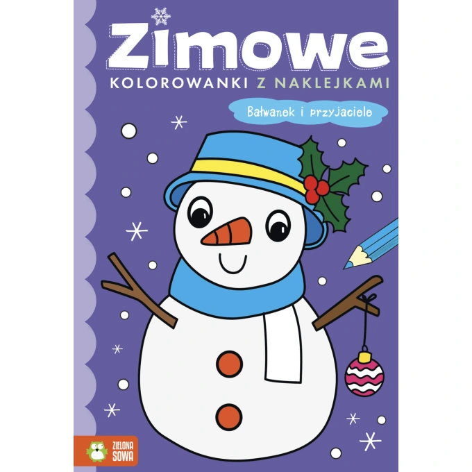 Zimowe kolorowanki z naklejkami. Bałwanek i przyjaciele 1-3 lat